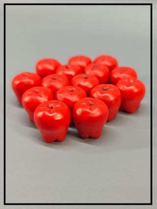 Яблоки, ресурсы для настольных игр, 15 шт.