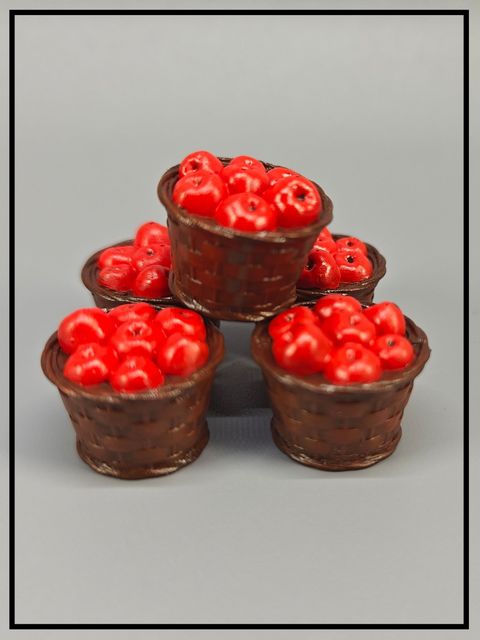 Корзина яблок, ресурсы для настольных игр, 5 шт.